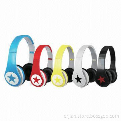 Fashionable Headphones with Memory Card Slot, FM Radio, Rechargeable Battery, Line-in/Out Function